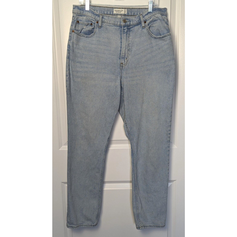 Abercrombie & Fitch The 90s Slim Straight Ultra High Rise Curve Love Jeans Sz 33